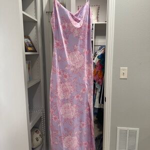 Floral Pink and Purple Women's Dress